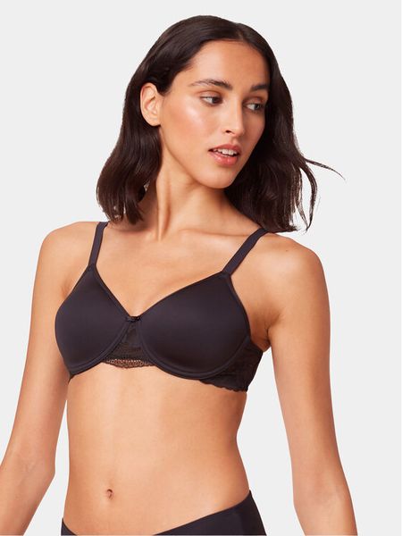 Triumph Biustonosz z fiszbiną Modern Lace 10215960 Czarny. Czarne biustonosze Triumph, bez wzorów, z syntetyku. Za 199,99 zł.