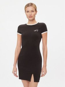 Tommy Jeans Sukienka codzienna Bodycon DW0DW17409 Czarny Slim Fit. Czarne kombinezony Tommy Jeans, xxs, bez wzorów, z bawełny, bez kołnierzyka, bez ramiączek. Za 339,99 zł.