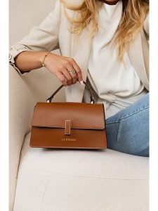 Lia Biassoni Skórzana torebka w kolorze jasnobrązowym - 25 x 16 x 7 cm rozmiar: onesize. Brązowe torebki klasyczne Lia Biassoni, bez wzorów, z materiału, przez ramię, bez dodatków. Za 282,99 zł.