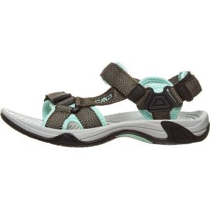CMP Sandały turystyczne "Hamal" w kolorze oliwkowo-turkusowym rozmiar: 39. Brązowe sandały CMP, bez wzorów, z otwartym noskiem, bez obcasa, na płaskiej podeszwie, bez zapięcia. Za 96,83 zł.