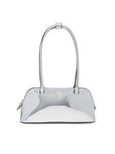 Guess Torebka HWMY94 96080 Srebrny. Szare torebki klasyczne Guess, z aplikacjami, ze skóry, bez dodatków. Za 309,99 zł.