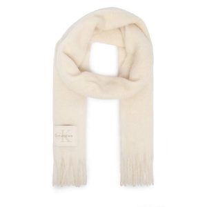 Szalik Calvin Klein. Białe szaliki Calvin Klein, bez wzorów. Za 329,99 zł.