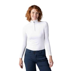 Koszulka termoaktywna Rossignol W Classique 1/2 Zip. Białe koszule nocne Rossignol, bez wzorów, z dzianiny, bez ramiączek. Za 299,99 zł.