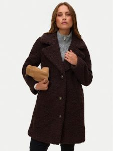 Vero Moda Kożuch sztuczny Kylie Teddy 10289938 Brązowy Regular Fit. Brązowe płaszcze Vero Moda, l, bez wzorów, z syntetyku, bez kaptura. Za 329,99 zł.