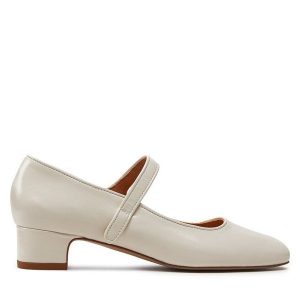 Baleriny Balagan. Białe balerinki Balagan, bez wzorów, bez obcasa, bez zapięcia. Za 339,99 zł.