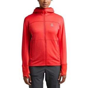 Damska Turystyka Bluza z Kapturem Lekka Oddychająca Haglöfs Betula Hood. Czerwone bluzy Haglöfs, bez wzorów, z kapturem. Za 299,00 zł.