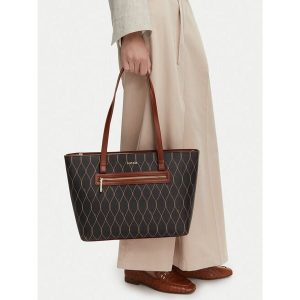 Torebka MEXX. Brązowe shopper bag Mexx, bez wzorów, bez dodatków. Za 229,99 zł.