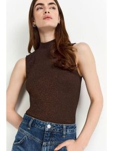 Rich & Royal Top w kolorze brązowym rozmiar: XL. Brązowe topy Rich & Royal, xl, bez wzorów, bez kołnierzyka, bez ramiączek. Za 89,95 zł.