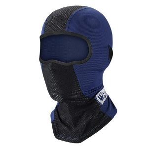 Jedwabny Komin na Twarz Niebieski Ochrona UV. Niebieskie szaliki WEST BIKING, na lato, bez wzorów, z jedwabiu. Za 67,60 zł.