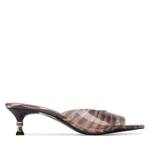 Klapki Just Cavalli. Brązowe klapki Just Cavalli, bez wzorów, bez obcasa. Za 479,99 zł.