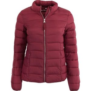 Zimowa kurtka Eliza dla kobiet - Ciepła i modna. Czerwone kurtki THE RUNNING REPUBLIC, na zimę, bez wzorów, z nylonu, bez kaptura. Za 296,99 zł.