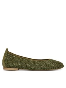 Caprice Baleriny 9-22112-46 Khaki. Brązowe balerinki Caprice, bez wzorów, ze skóry, bez obcasa, bez zapięcia. Za 239,99 zł.