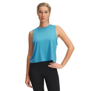 Damski tank top Under Armour Vanish Energy. Niebieskie topy Under Armour, bez wzorów, sportowe, bez kołnierzyka, bez ramiączek. Za 170,10 zł.