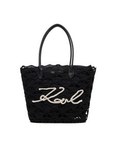 KARL LAGERFELD Torebka B1W46094 Czarny. Czarne shopper bag KARL LAGERFELD, bez wzorów, z materiału, bez dodatków. Za 779,99 zł.