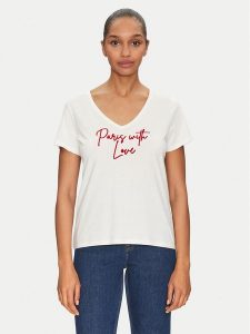 Morgan T-Shirt 251-DSAILOR Biały Relaxed Fit. Białe t-shirty Morgan, xl, bez wzorów, z bawełny, bez kołnierzyka, bez ramiączek. Za 79,99 zł.