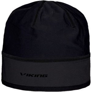 Czapka do biegania dla dorosłych Viking Palmer GORE-TEX Infinium z Windstopper. Czarne czapki Viking, bez wzorów, z gore-texu, sportowe. Za 89,90 zł.