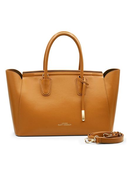 ATELIERS SAINT GERMAIN Skórzana torebka w kolorze karmelowym - 35 x 24 x 19 cm rozmiar: onesize. Brązowe torebki klasyczne ATELIERS SAINT GERMAIN, bez wzorów, z materiału, na ramię, bez dodatków. Za 443,38 zł.