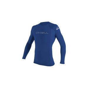 Koszulka ONEILL BASIC SKINS L/S RASH GUARD Pacific XXXL. Niebieskie bluzki O'Neill, l, bez wzorów, sportowe, bez kołnierzyka, bez ramiączek. Za 178,00 zł.