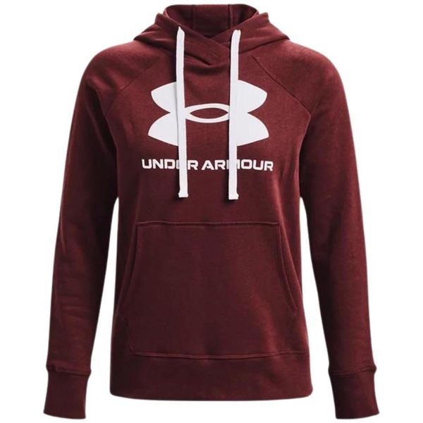 Bluza damska Under Armour Rival Fleece Logo Hoodie. Czerwone bluzy Under Armour, xl, bez wzorów, z bawełny, z kapturem. Za 186,99 zł.