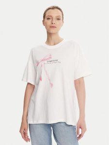 ONLY T-Shirt Vivvi 15346761 Biały Regular Fit. Białe t-shirty ONLY, l, bez wzorów, z bawełny, bez kołnierzyka, bez ramiączek. Za 89,99 zł.