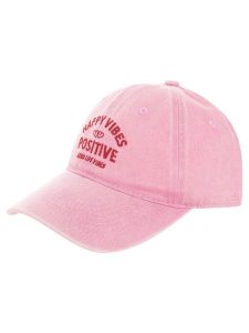 Zwillingsherz Czapka "Happy Vibes" w kolorze jasnoróżowym rozmiar: onesize. Różowe czapki Zwillingsherz, bez wzorów, z bawełny. Za 70,90 zł.