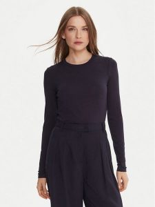 Weekend Max Mara Bluzka Multie 2525946012 Granatowy Slim Fit. Niebieskie bluzki Weekend Max Mara, l, bez wzorów, z wiskozy, bez kołnierzyka, bez ramiączek. Za 339,99 zł.