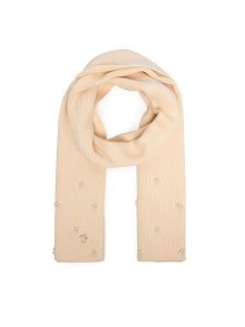 Guess Szalik AW5636 VIS03 Beżowy jasny. Brązowe rękawiczki Guess, z aplikacjami. Za 234,99 zł.