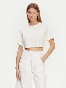 Max Mara Leisure T-Shirt 2516941098650 Écru Regular Fit. T-shirty Max Mara Leisure, l, bez wzorów, z bawełny, bez kołnierzyka, bez ramiączek. Za 299,99 zł.