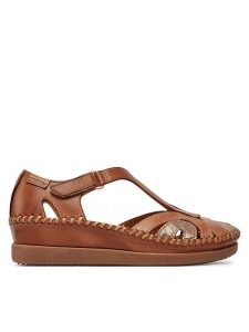 Pikolinos Sandały Cadaques W8K-1569C4 Brązowy. Brązowe sandały Pikolinos, bez wzorów, ze skóry, bez obcasa, na płaskiej podeszwie, bez zapięcia. Za 289,99 zł.