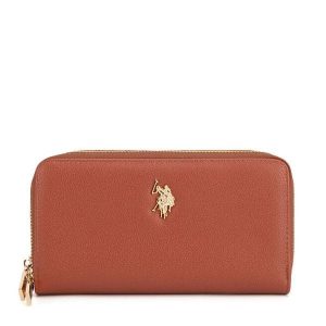 Portfel U.S. Polo Assn. Brązowe portfele U.S. Polo Assn., bez wzorów. Za 159,99 zł.
