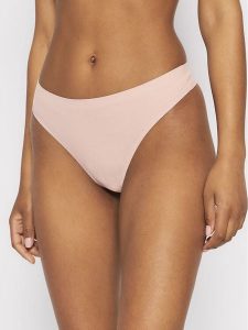 Selmark Stringi One 10601 Beżowy. Brązowe stringi Selmark, bez wzorów, z syntetyku. Za 29,99 zł.