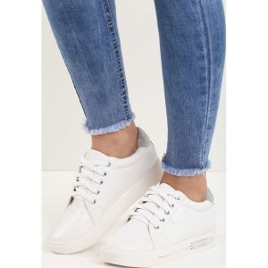 Białe-Srebrne Buty Sportowe Super Game. Buty sportowe marki Born2be. Za 69,99 zł.