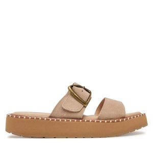 Klapki EMU Australia. Brązowe klapki EMU Australia, bez wzorów, bez obcasa. Za 429,99 zł.