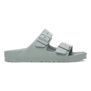 Birkenstock Arizona EVA Pure Sage Klapki damskie. Zielone klapki Birkenstock, bez wzorów, z tworzywa sztucznego, bez obcasa. Za 219,99 zł.