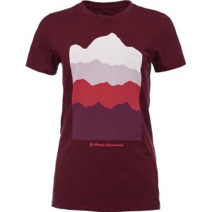 Koszulka turystyczna Damska Black Diamond Vista T-shirt. Czerwone bluzki Black Diamond, xs, bez wzorów, bez kołnierzyka, bez ramiączek. Za 212,00 zł.