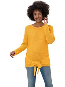 Heine Sweter w kolorze żółtym rozmiar: 42. Żółte swetry oversize Heine, bez wzorów, ze splotem, bez ramiączek. Za 83,42 zł.