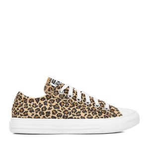Trampki Converse. Brązowe trampki Converse, bez wzorów, bez zapięcia. Za 239,99 zł.