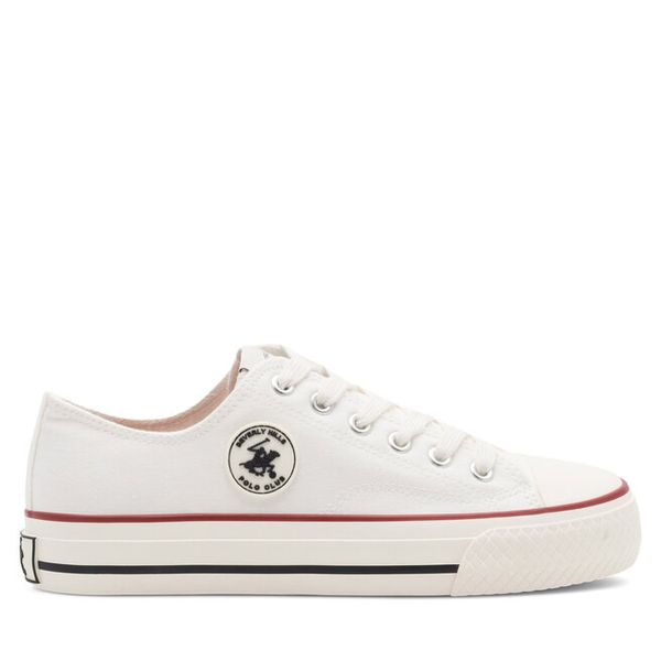 Trampki Beverly Hills Polo Club. Białe trampki Beverly Hills Polo Club, bez wzorów, bez zapięcia. Za 119,99 zł.