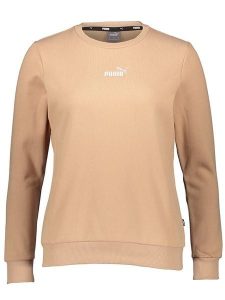Puma Bluza "ESS+" w kolorze beżowym rozmiar: XL. Brązowe bluzy Puma, xl, bez wzorów, bez kaptura. Za 87,81 zł.