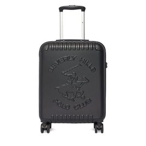 Walizka kabinowa Beverly Hills Polo Club. Czarne walizki Beverly Hills Polo Club, bez wzorów. Za 299,99 zł.