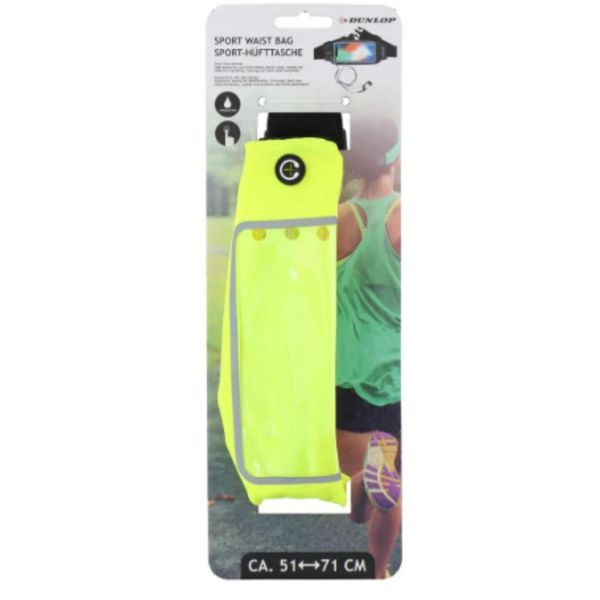 Saszetka do biegania Dunlop wodoszczelna. Żółte nerki i saszetki DUNLOP, bez wzorów. Za 11,99 zł.