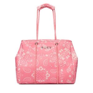 Torebka Roxy. Czerwone shopper bag Roxy, bez wzorów, bez dodatków. Za 169,99 zł.