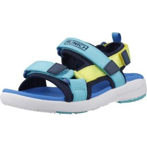 Sandały MUNICH MINI YOYO 03 Niebieski. Niebieskie buty trekkingowe munich, bez wzorów, z syntetyku, bez obcasa, bez zapięcia. Za 190,99 zł.