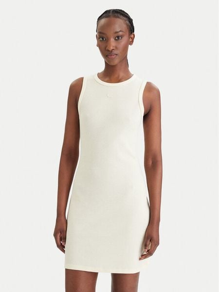 Calvin Klein Jeans Sukienka codzienna LV047F235G Żółty Slim Fit. Żółte kombinezony Calvin Klein Jeans, na co dzień, xxl, bez wzorów, z bawełny, bez kołnierzyka, bez ramiączek, proste. Za 369,99 zł.