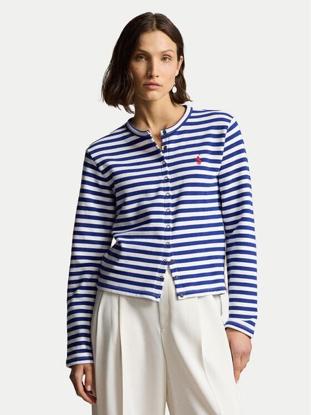 Polo Ralph Lauren Kardigan 211942806001 Niebieski Slim Fit. Niebieskie kardigany Polo Ralph Lauren, z bawełny. Za 419,99 zł.