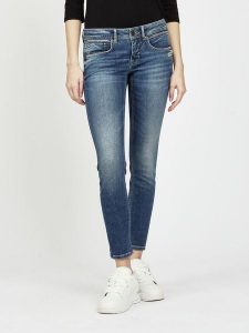 GANG JEANS Dżinsy - Skinny fit - w kolorze niebieskim rozmiar: W29. Niebieskie jeansy GANG JEANS, z aplikacjami, z jeansu. Za 314,95 zł.