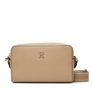 Torebka Tommy Hilfiger. Brązowe listonoszki TOMMY HILFIGER, bez wzorów, bez dodatków. Za 409,99 zł.