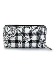 Mila Blu Skórzany portfel „Rovere” w kolorze czarno-białym - 20 x 11 x 2 cm rozmiar: onesize. Białe portfele Mila Blu, bez wzorów, z materiału. Za 130,99 zł.