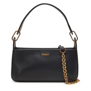 Torebka DKNY. Czarne torebki klasyczne DKNY, bez wzorów, bez dodatków. Za 529,99 zł.