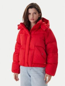 Levi's® Kurtka puchowa Western Bubble 003MD-0004 Czerwony Regular Fit. Czerwone kurtki l, bez wzorów, z puchu, bez kaptura. Za 579,99 zł.